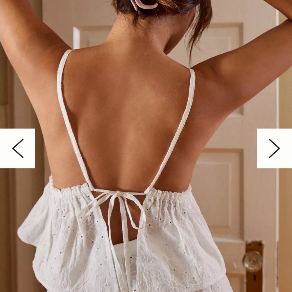 Anthropologie White Eyelet Lace Top - Picture 4 of 4